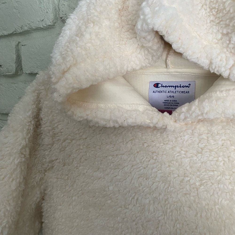 Champion Cream Fleece Hoodie - Picture 2 of 4